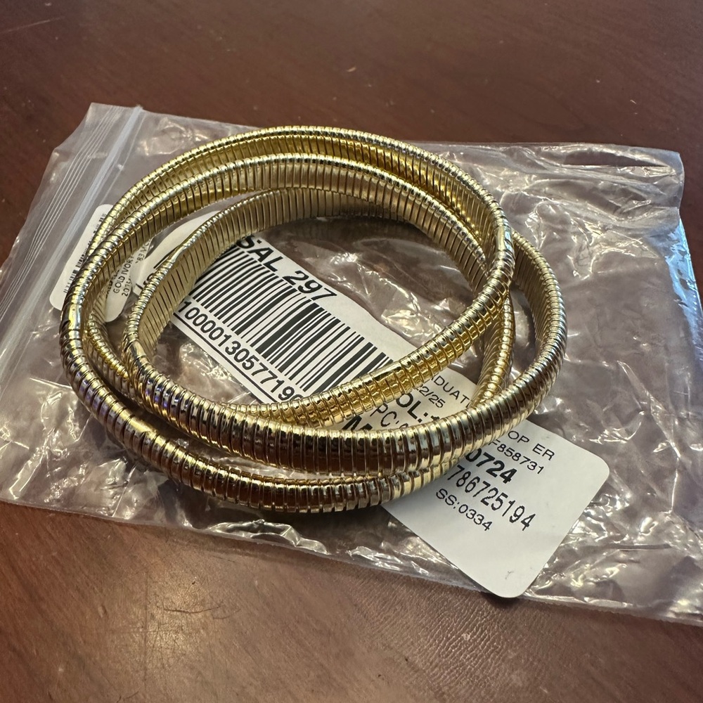 Elegant Gold Coil Bracelet